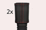 red stitch FITS BMW 3 SERIES E46 98-2006  2X FRONT SEAT BELT STALK  COVERS
