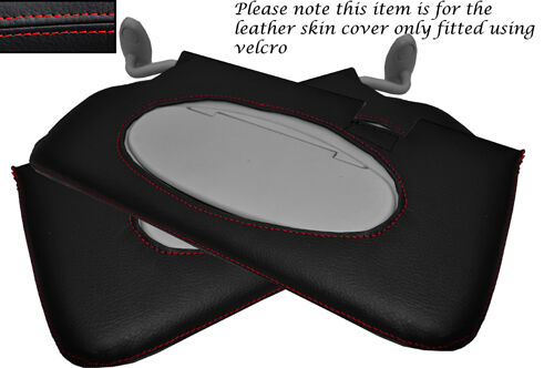 RED STITCH FITS BMW MINI COOPER R56 CLUBMAN R55 07-13 2X SUN VISORS COVERS