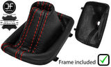 RED STITCH LEATHER AUTOMATIC DSG GEAR+PLASTIC FRAME FITS AUDI A3 8P 04-12
