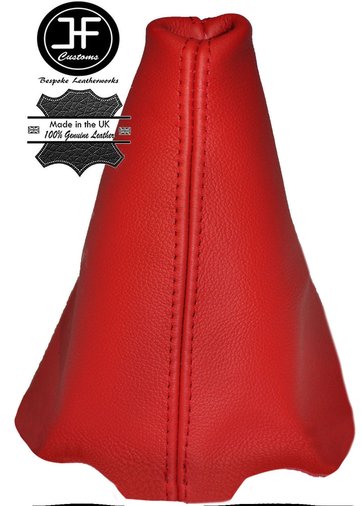 RED LEATHER FITS PEUGEOT 206 206 CC 1998-2012 GEAR GAITER REAL LEATHER