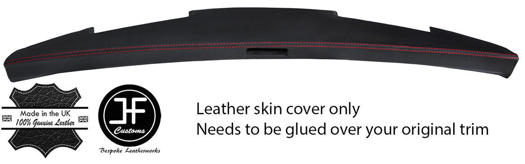 RED STITCH TOP DASH REAL LEATHER COVER FOR MINI CLASSIC ROVER COOPER STYLE 2