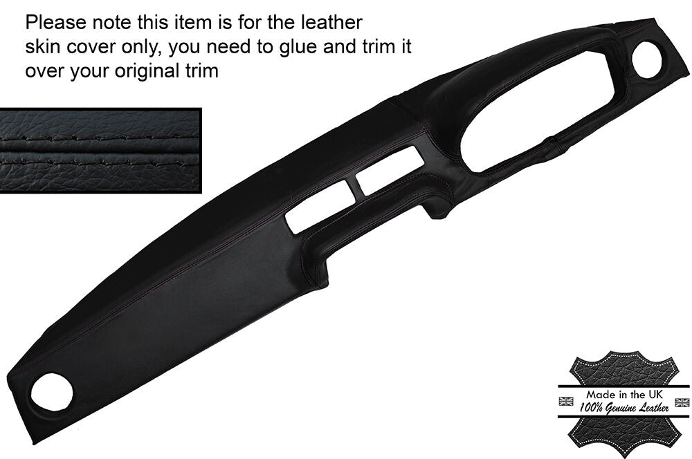 BLACK STITCHING DASH DASHBOARD LEATHER COVER FITS MAZDA RX7 1979-1985 CUSTOM NEW