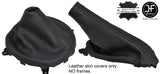 BLACK STITCH REAL LEATHER GEAR & HANDBRAKE GAITER FITS FIAT 124 SPIDER 16-18