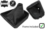 BLACK STITCH LEATHER MANUAL GEAR GAITER WITH PLASTIC FRAME FITS SEAT Mii 11-17