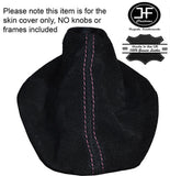 PINK STITCHING SUEDE GEAR GAITER FITS VOLKSWAGEN VW GOLF MK4 BORA 1998-2005