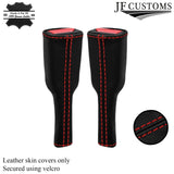 RED STITCH LEATHER MANUAL CENTRE KIT COVERS FOR BMW E46 COUPE 98-04 CUSTOM NEW