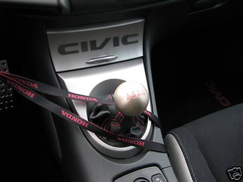 FITS HONDA CIVIC GEAR GAITER LEATHER RED STITCH 2005-2009 CUSTOM NEW MADE IN UK