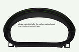 green stitch FITS FORD FIESTA MK6 02-07 GAUGE HOOD SPEEDO LEATHER COVER ONLY