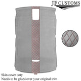 DSG2 RED STITCH L GREY LUXE SUEDE HEADLINER COVER FOR AUDI A4 B7 04-09 SALOON