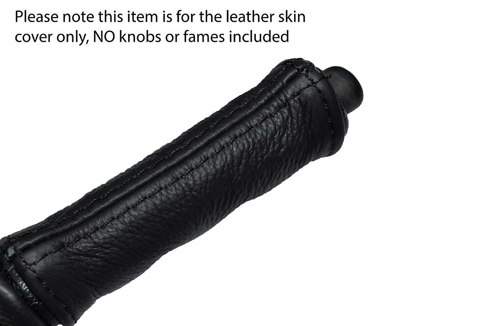 BLACK STITCH HANDBRAKE HANDLE LEATHER COVER FITS VAUXHALL OPEL MANTA B