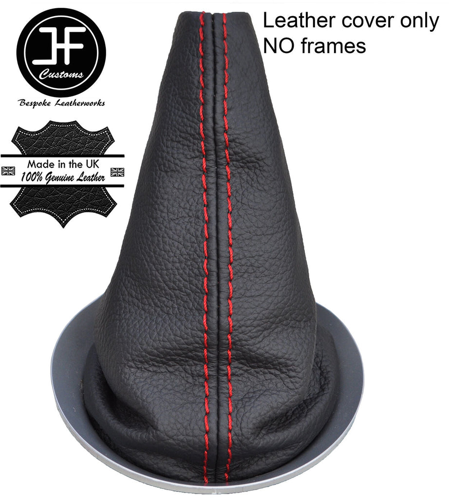 RED STITCH TOP GRAIN LEATHER GEAR GAITER FOR BMW MINI COOPER R55 R56 R57