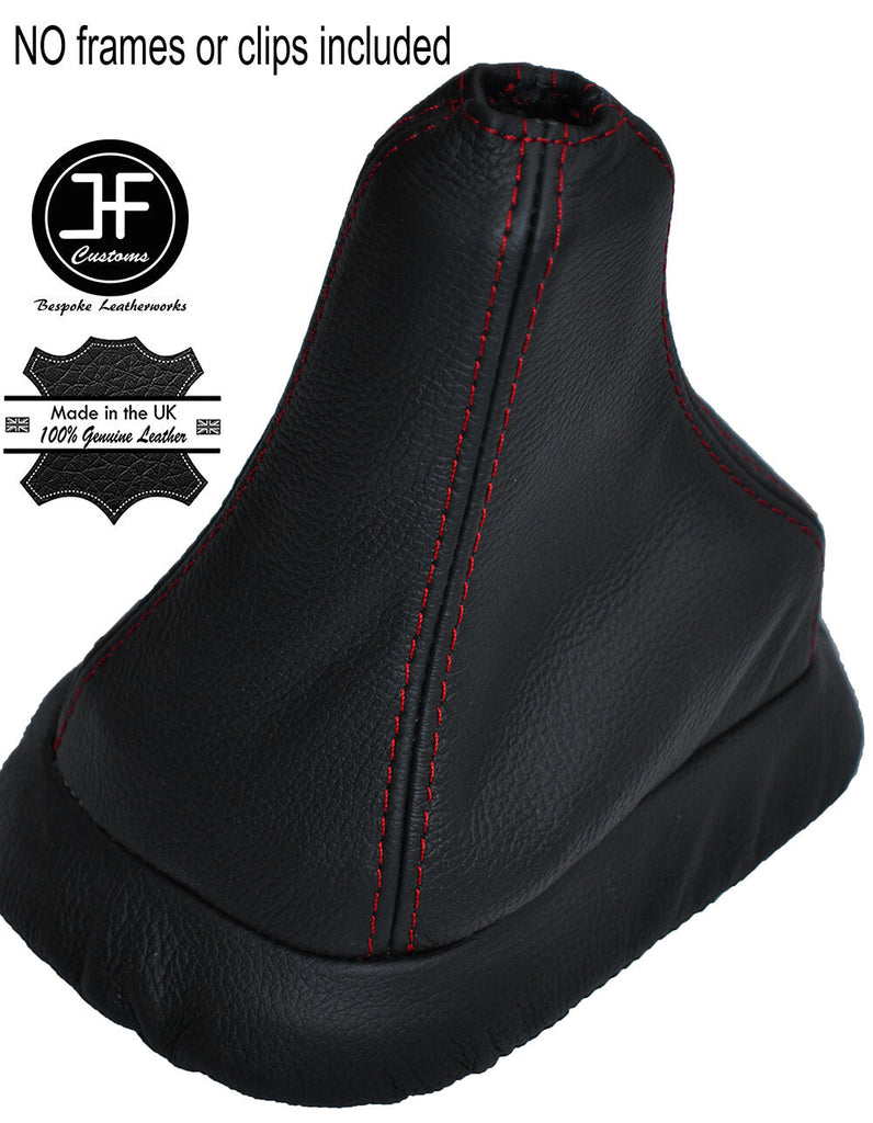 RED STITCH LEATHER GEAR GAITER OVER RUBBER FITS VAUXHALL OPEL NOVA 82-93