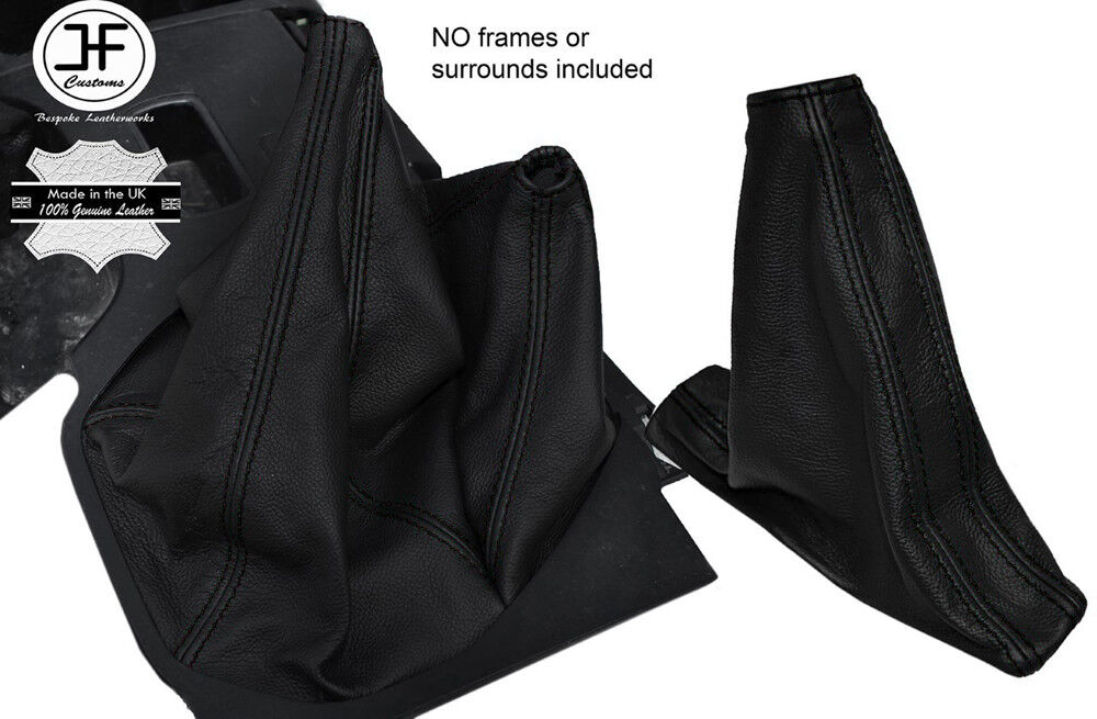 BLACK STITCH LEATHER HI LOW HANDBRAKE GAITER FITS TOYOTA LANDCRUISER J120 02-08