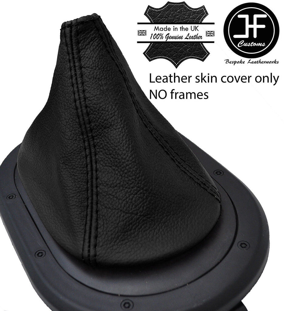 BLACK REAL LEATHER MANUAL GEAR GAITER OVER RUBBER FITS JEEP WRANGLER 2007-2010