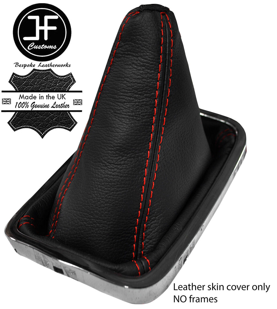 RED STITCH TOP GRAIN LEATHER MANUAL GEAR GAITER FITS PEUGEOT 607 2000-2008