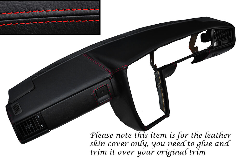 RED STITCHING DASH DASHBOARD LEATHER SKIN COVER FITS VW CORRADO 1988-1995