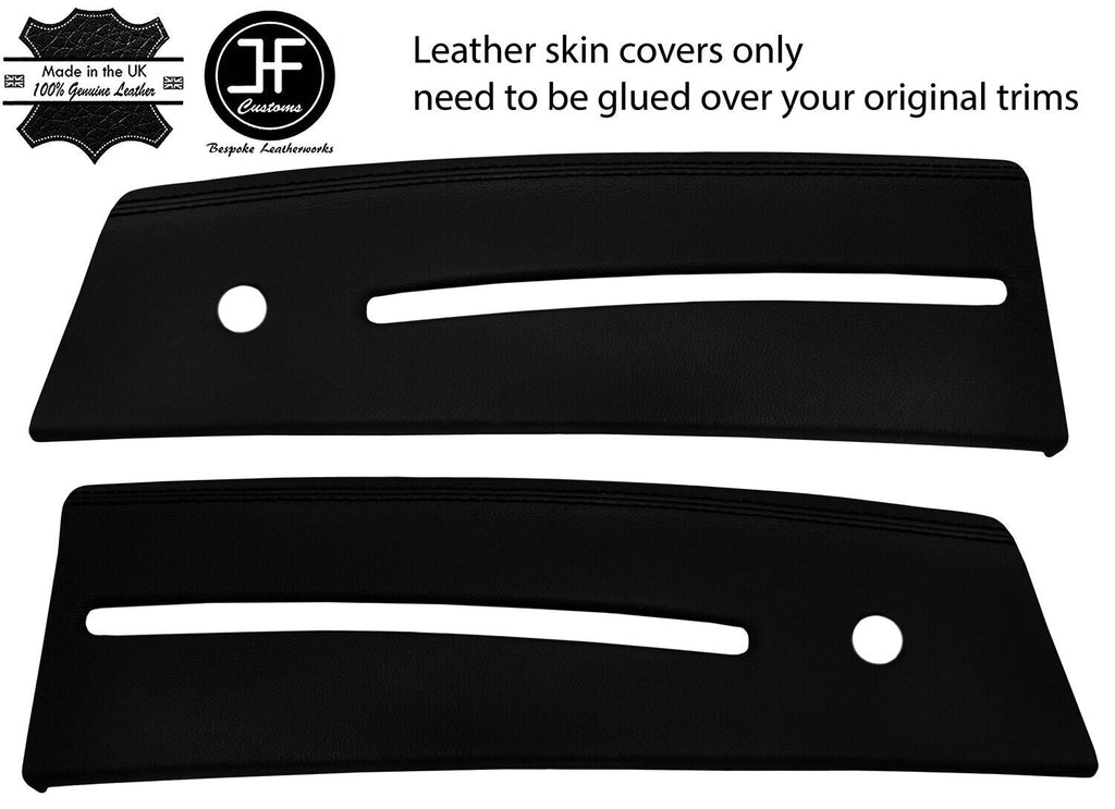 BLACK STITCH 2X TOP DASHBOARD TRIM LEATHER COVERS FITS FORD F150 2004-2008
