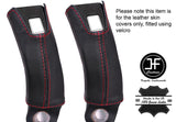 RED STITCHING 2X FRONT SEAT BELT LEATHER COVERS FITS LAND CRUISER FJ40 FJ 40