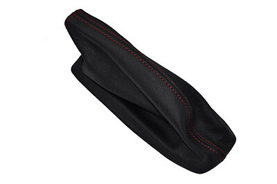 red stitch FITS VOLVO P1800 62-73 BLACK LEATHER HANDBRAKE GAITER CUSTOM NEW