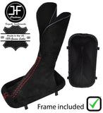 RED STITCH REAL SUEDE AUTOMATIC GEAR GAITER+FRAME FOR RANGE ROVER SPORT 05-11