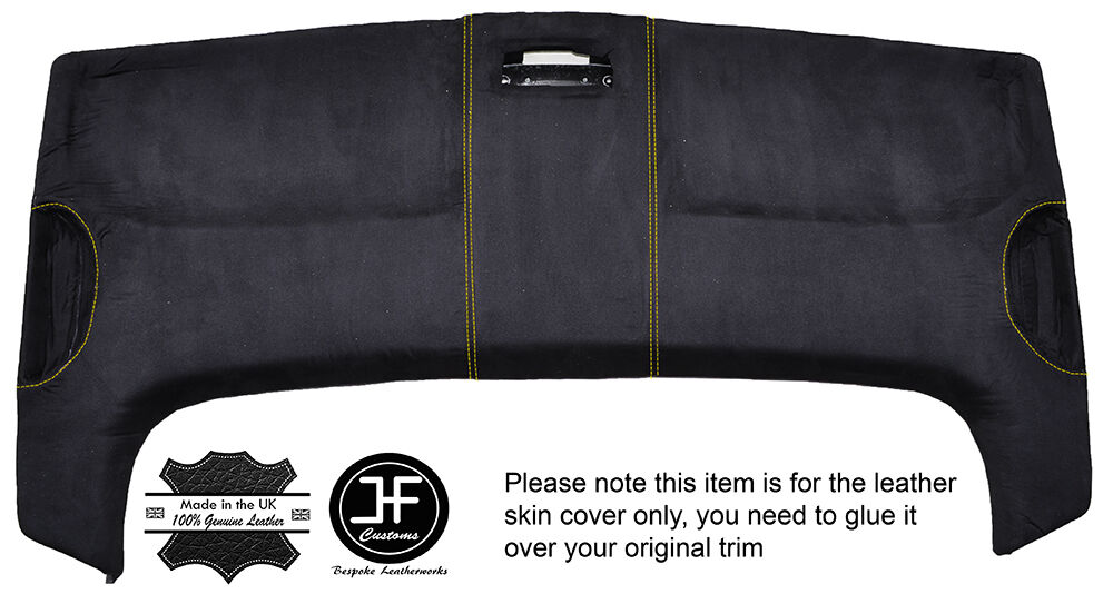 YELLOW STITCH STORAGE ROOF HEADLINING LUXE SUEDE COVER FITS VW CADDY MK3 05-15