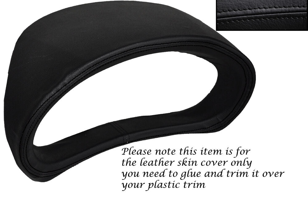 BLACK STITCH GAUGE HOOD SPEEDO LEATHER COVER FITS SUBARU IMPREZA WRX STI 08-13