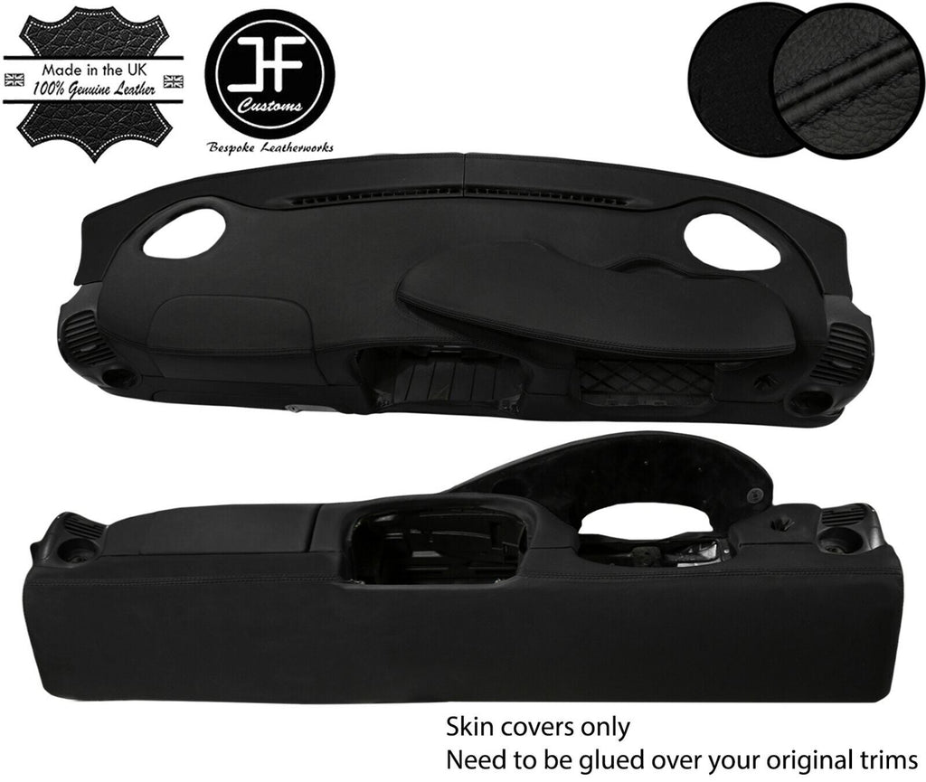 BLACK STITCH DASH DASHBOARD LEATHER COVER FOR PORSCHE 986 BOXSTER 96-02 JF2