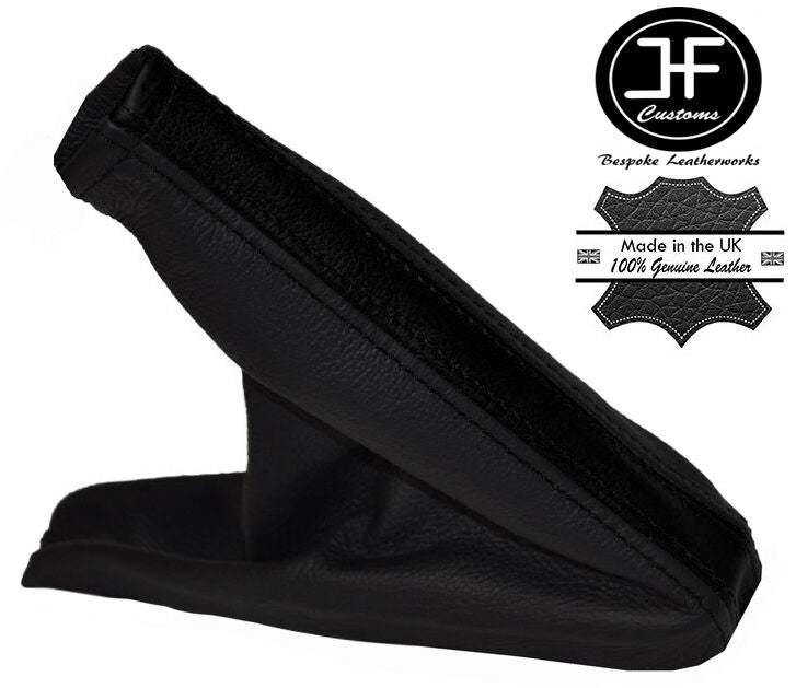 BLACK & BLACK LEATHER HANDBRAKE GAITER FITS VAUXHALL OPEL CORSA B TIGRA