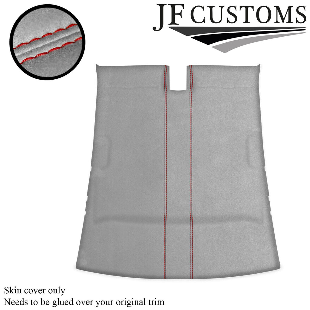 RED STITCH L GREY LUXE-SUEDE HEADLINER COVER FOR JAGUAR XJ6 X300 X308 94-02