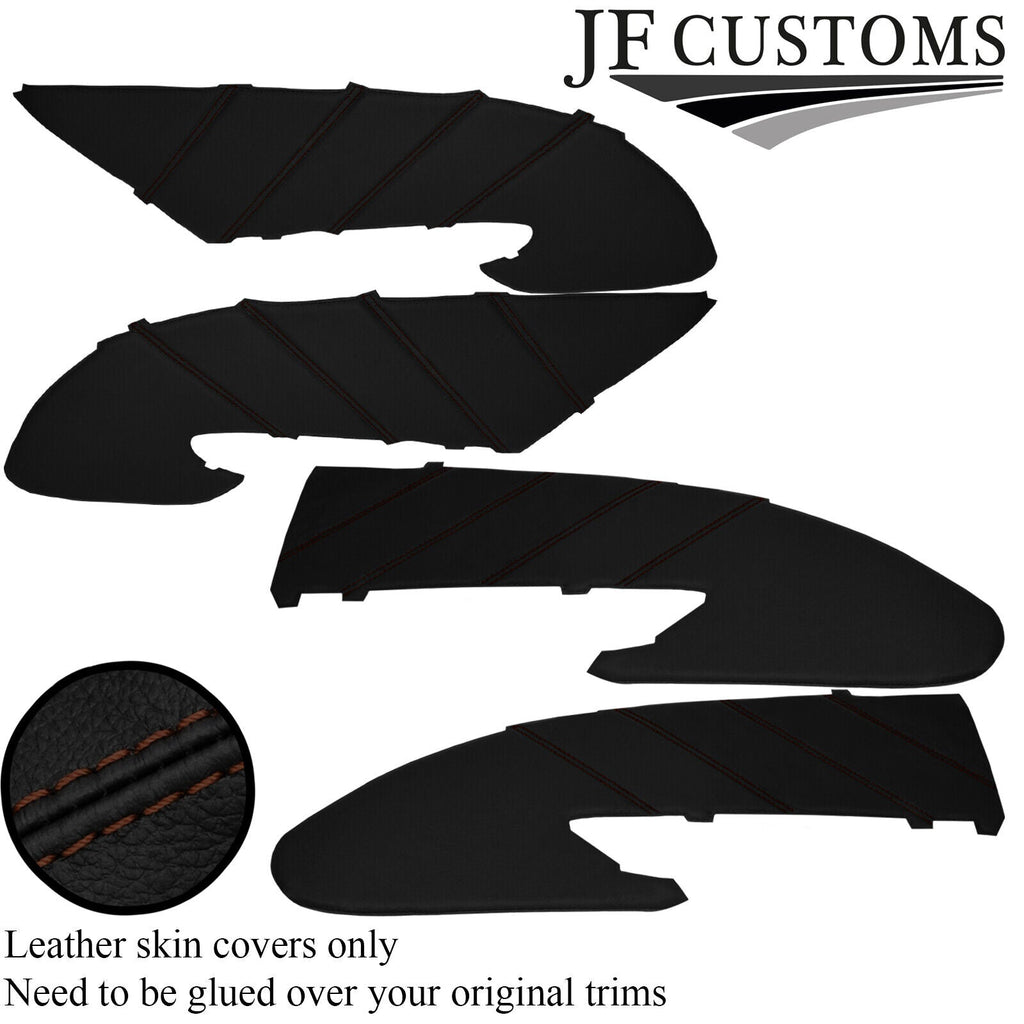 BROWM STITCH LEATHER 4X DOOR CARD TRIM COVER FOR HONDA ACURA TL 04-08 JF2