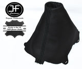 BLACK STITCHING MANUAL LEATHER GEAR GAITER FITS AUDI A6 B7 2004-2011 CUSTOM NEW