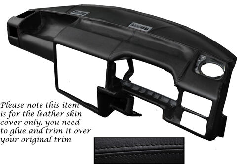 BLACK STITCH FITS VW T4 TRANSPORTER CARAVELLE CAMPER DASH DASHBOARD LTHR COVER