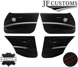 RED STITCH LEATHER 4X FRONT REAR DOOR HANDLE TRIM + COVERS FOR BMW E90 E91