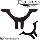 REDSTITCH CARBON VINYL SPORT STEERING WHEEL TRIM+FRAME FOR BMW 3 E46 99-05