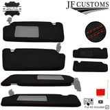 RED CROSS STITCH LEATHER 2X SUN VISOR COVERS FOR AUDI A3 RS3 8V 13-20 SALOON