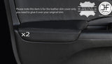 BLACK STITCH 2X FRONT DOOR ARMREST LEATHER COVER FITS HONDA CRV 2012-2016