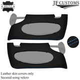 L BLUE STITCH LEATHER+SUEDE COVERS FOR BMW MINI R50 R53 01-06 TOP RECOVERY KIT