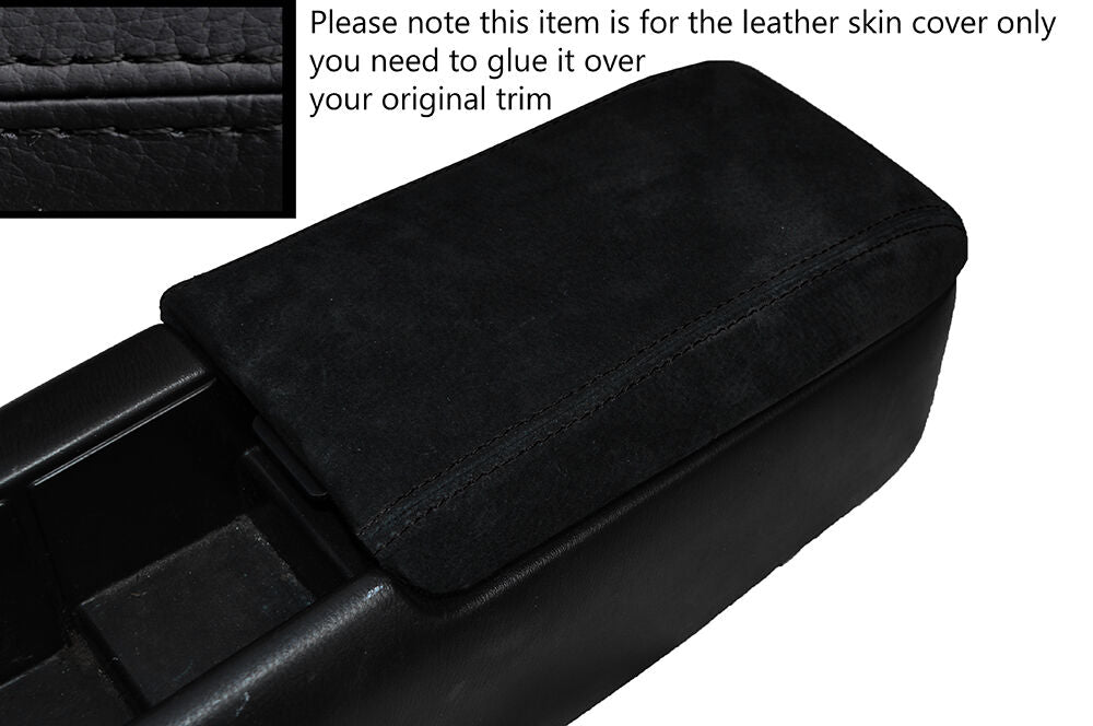 BLACK STITCHING SUEDE ARMREST SKIN COVER FITS NISSAN S14 200SX 1994-1999