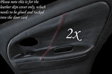 RED STITCH FITS  MITSUBISHI LANCER EVO 4 5 6 IV V VI 2X REAR DOOR CARD COVERS