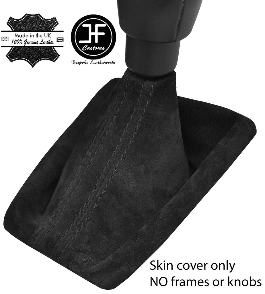 BLACK STITCH REAL SUEDE MANUAL GEAR GAITER FOR PEUGEOT 508 2011-2017 CUSTOM NEW