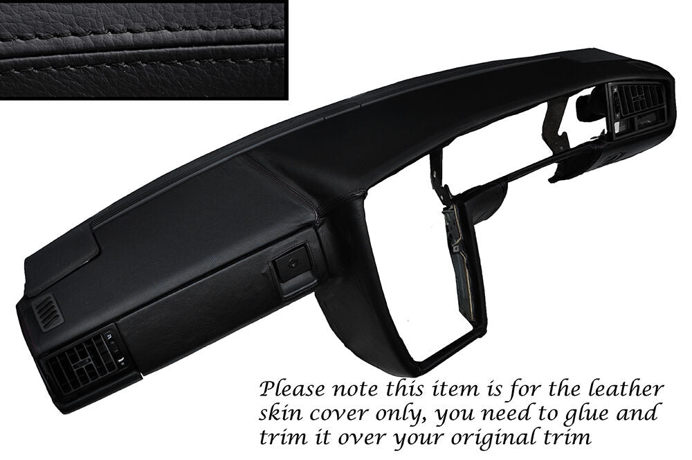 BLACK STITCHING DASH DASHBOARD LEATHER SKIN COVER FITS VW CORRADO 1988-1995
