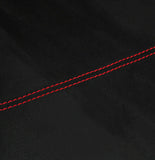 RED STITCH REAL SUEDE GEAR GAITER PLASTIC FRAME FOR AUDI Q5 2008-2015 DSG