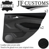 BLACK STITCH 2X REAR DOOR TRIM+CAPPING COVERS FOR FORD FOCUS MK3 11-14 5DR JF1
