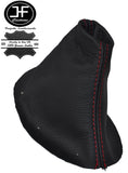 RED STITCHING FITS PEUGEOT 308 2007-2012 5 SPEED BLACK LEATHER GEAR GAITER