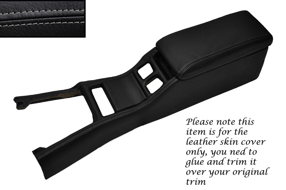 GREY STITCH CENTRE CONSOLE COVER&ARMREST LEATHER COVERS FITS TOYOTA SUPRA MK3