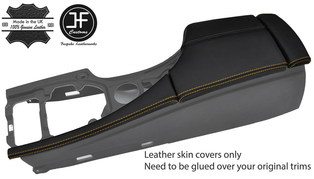 YELLOW STITCH CENTER TRIM+ARMREST LEATHER COVER FOR BMW 5 SERIES E60 E61 03-11