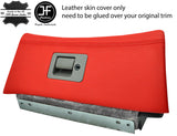 RED GLOVE BOX LID TOP GRAIN LEATHER COVER FITS FORD MUSTANG 94-98 CUSTOM NEW