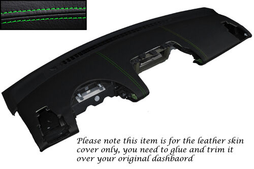 GREEN STITCH DASH LEATHER SKIN COVER FITS SMART FORTWO PASSION CITY 451 07-10