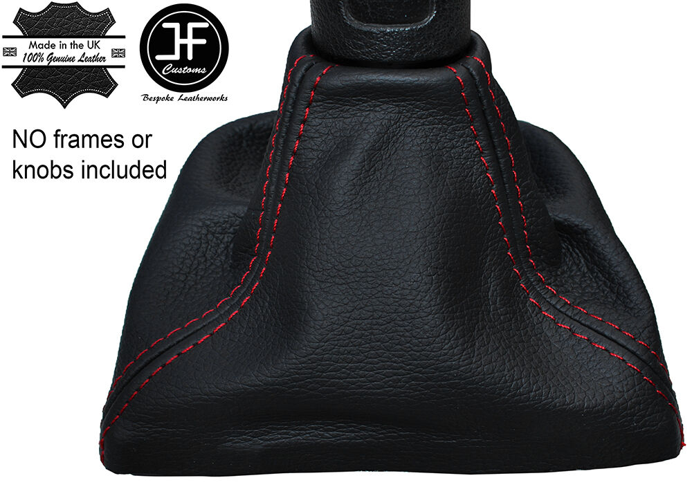 RED STITCHING MANUAL LEATHER GEAR GAITER FITS SEAT IBIZA MK5 MKV 2009-2015
