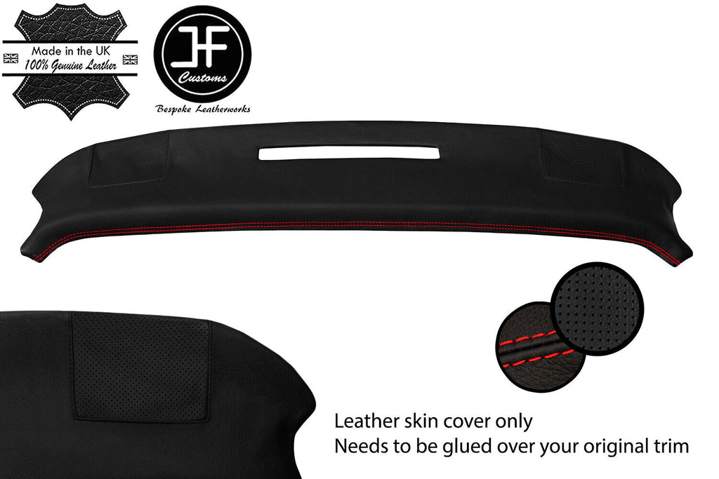 RED STITCH TOP DASH DASHBOARD PAD REAL LEATHER COVER FITS CORVETTE C3 70-76